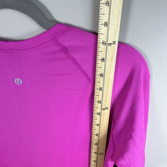 Lululemon Shirt Womens Medium Sonic Pink Swiftly Tech Long Sleeve 2.0 Size 8 - Picture 8 of 10